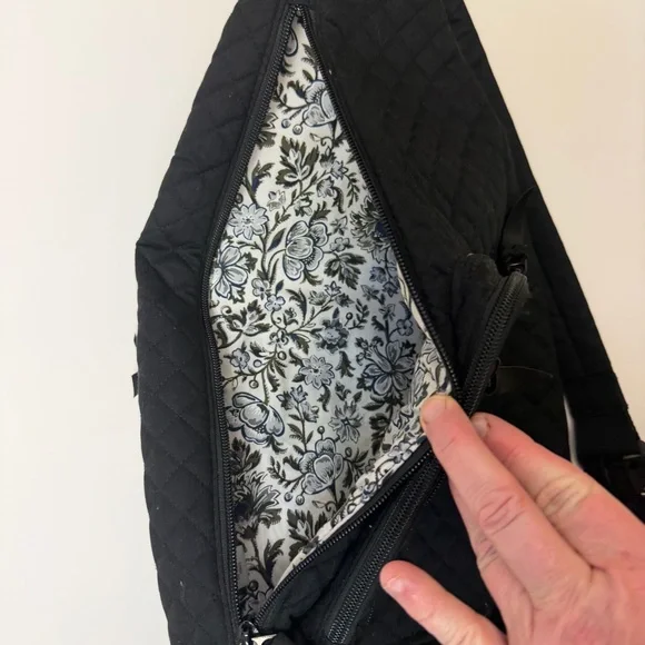 Vera Bradley Black Quilted Sling - Picture 4 of 4